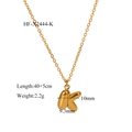 18K gold plated stainless steel chunky balloon letter K pendant necklace for women - Letter K Pendant (HF-X2444-K) / 18K Gold