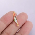 Detail van de Palestina kaart hanger met vlagkleuren voor het maken van sieraden - Dubbel Gat / Goud
