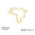 Ciondolo mappa del Venezuela in acciaio inossidabile dorato per gioielli DIY - Oro-Cavo
