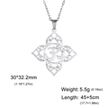 Silver stainless steel hollow lotus Om pendant necklace for women with lobster clasp - Silver Yoga Lotus