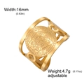 Verstelbare gouden ring met de zeven aartsengelen zegel van roestvrij staal metaal - Zegel van de Zeven Aartsengelen / Goudkleur - Stijl G