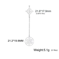 Ciondolo Cubo di Metatron e Nodo della Strega in acciaio inossidabile con dimensioni - Stile 2 (SS2020011505+2022042501-S) / Color Acciaio