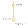 Pendente dorato con nodo celtico e cubo di Metatron con dimensioni dettagliate incluse - Stile 2 (SS2020011505+2022042501-S) / Oro