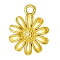 Sweet golden stainless steel daisy flower pendant charm for DIY jewelry making - Daisy / Gold
