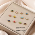 5x11mm gold-plated stainless steel birthstone connectors for DIY jewelry making - 5x11mm Double Hole / Gold