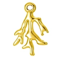 Pendentif branche de corail doré en acier inoxydable pour colliers DIY et bijoux - Corail Court / Or