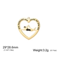 Golden heart swimming pendant with she believed she could inscription in 29x28.6mm size - Gold Color - Swimming