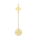 Golden Celtic knot and pentagram star pendant in stainless steel for jewelry making - Long Double Pendant Set B / Gold