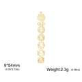Vertical gold stainless steel chakra pendant connector for DIY jewelry 9x54mm size - Vertical Long Bar Pendant / Gold