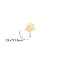 Detailed view of golden tree of life pendant with 29.4x21.9mm size measurement - Style 7 / 29.4x21.9mm / Gold