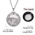 Detail of Seal of Solomon amulet pendant showing size 38.2x42.8mm and Hebrew engraving - Religious Hand Symbol (Style 5)