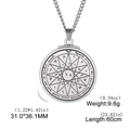 Macro detail of Seal of Solomon pendant showing dimensions and weight measurements - Solomon Seal Pattern (Style 1)