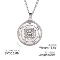 Macro detail of silver pentagram seal pendant with Hebrew inscriptions and dimensions - Hebrew Hexagram (Style 9)