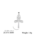 Detail view of Ankh and Eye of Horus hollow cross pendant with 20.3x31.9mm dimensions - Mini Hollow Cross Style (SS2022121303) / Steel