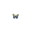Butterfly charm with yellow to blue gradient finish and black outlined wings - Steel-Butterfly(Yellow-Blue)
