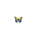 Golden butterfly pendant with yellow and blue gradient enamel finish for DIY jewelry - Gold-Butterfly(Yellow-Blue)