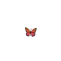Orange and rose red butterfly stainless steel pendant with gradient wings for DIY jewelry - Steel-Butterfly(Orange-Red)