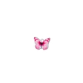 DIY jewelry charm featuring a stainless steel butterfly with pink color printing - Steel-Butterfly(Pink)