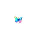 Colorful butterfly pendant in gold trim with blue and purple gradient for DIY jewelry - Gold-Butterfly(Blue Center)