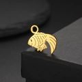 18K gold plated stainless steel clownfish pendant on a black jewelry gift box - Gold