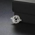 Silver stainless steel solar chakra pendant with geometric triangle for DIY jewelry - Ajna Chakra Symbol (Style 7-Steel Color)