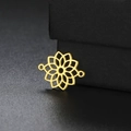 Connettore a fiore mandala dorato in acciaio inossidabile per collane e bracciali - Simbolo del Petalo di Mandala (Stile 2-Oro) / Oro