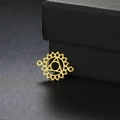 Golden titanium steel yoga chakra pendant for necklace DIY bracelet accessories - Ajna Chakra Symbol (Style 7-Gold)
