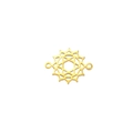 Macro detail of a golden mandala flower connector for DIY bracelets or necklaces - Gold Element 5