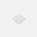 Detailed macro view of hollow flower stainless steel pendant connector for jewelry - Hollow Lotus Design(SS2024071911) / Silver Element 2