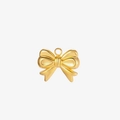 Elegant gold stainless steel bow pendant for DIY jewelry making and necklace design - Simple Knot Style (Style 4) / Gold