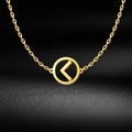 18K gold plated stainless steel necklace featuring a minimalist Viking rune pendant - Style 11 (Gold)