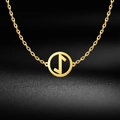 Vintage Viking Rune pendant necklace in 18K gold plated stainless steel on black texture - Style 24 (Gold)