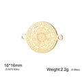 Ciondolo dorato dei sette arcangeli per bracciali DIY, in acciaio inossidabile da 16 mm - Oro