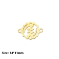 Χρυσό σύμβολο Adinkra από ανοξείδωτο ατσάλι 14x11mm για κατασκευή κοσμημάτων - Χρυσό - Αφρικανικό Σύμβολο (Στρογγυλό)