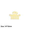Gouden roestvrijstalen kam hanger 14x10mm voor het maken van Afrikaanse sieraden - Goud - Afrikaans Symbool (Kam)
