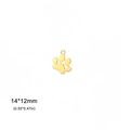 Polished gold cat paw pendant charm 14x12mm with hanging ring for jewelry making - Gold Color-1 Paw