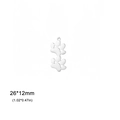 Polished silver stainless steel double cat paw print pendant 26x12mm for jewelry making - Steel Color-2 Paws