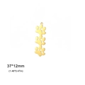 Gold stainless steel vertical triple cat paw print pendant measuring 37x12mm for DIY jewelry - Gold Color-3 Paws