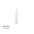 Polished silver stainless steel cat paw print connector pendant for DIY jewelry making - Steel Color-4 Paws