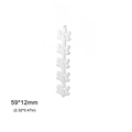 Silver stainless steel 5-paw print vertical pendant with dimensions 59x12mm - Steel Color-5 Paws
