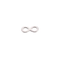 Polished silver infinity symbol charm made of stainless steel for DIY jewelry making - Steel