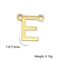 Pendentif lettre E en acier inoxydable plaqué or 18k pour création de bijoux DIY - Or-E