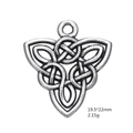 Colgante nudo celta plateado 19,5x22mm con intrincado diseño de corazón entrelazado - Estilo de Nudo Celta Triquetra Corazón (Estilo 4)