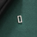 Polished silver 18K gold plated hollow rectangle pendant for DIY jewelry making - Style 7-Steel Color