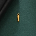 Detailed close-up of a 18K gold-plated exclamation mark pendant with a smooth polished finish - Style 5-Gold