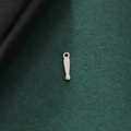 Close-up of polished silver exclamation mark pendant for DIY jewelry crafting - Style 5-Steel Color
