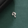 Polished stainless steel question mark pendant charm with top hole for jewelry making - Style 4-Steel Color