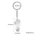 Tableau des tailles du porte-clés cactus en acier avec dimensions précises en mm - Style Cactus (Style 11)