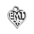 Détail du pendentif EMT en forme de cœur en alliage de zinc avec symbole Star of Life - EMT Médical (Style 11)