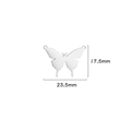 Λεπτομέρεια μενταγιόν πεταλούδα 23,5mm x 17,5mm από ανοξείδωτο ατσάλι για κοσμήματα DIY - Στυλ 10 / Χρώμα Ατσαλιού